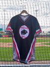 Buffalo Bisons Autographed & Game Worn Sublimated Hockey Black Jersey - CJ Van Eyk #49 Size 46