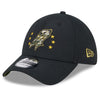 Myrtle Beach Pelicans New Era 2024 Black Armed Forces 39Thirty Stretch Fit Cap