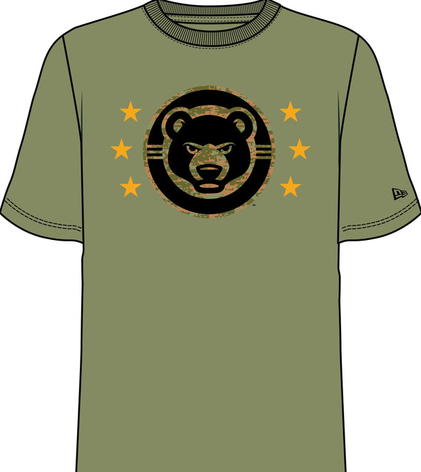 South Bend Cubs New Era Armed Forces Green T-shirt