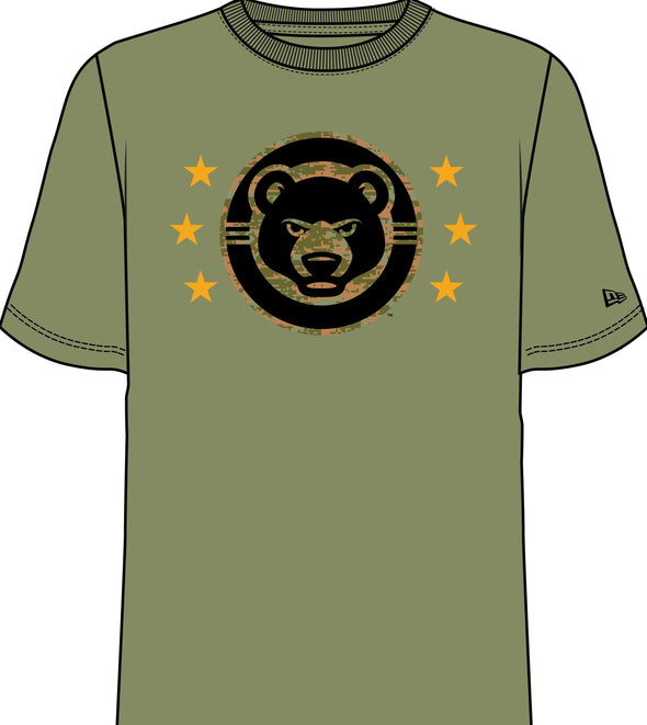 New Era South Bend Cubs Armed Forces Green Tee