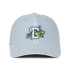 LADIES BLUE AND WHITE STRIPED CAP