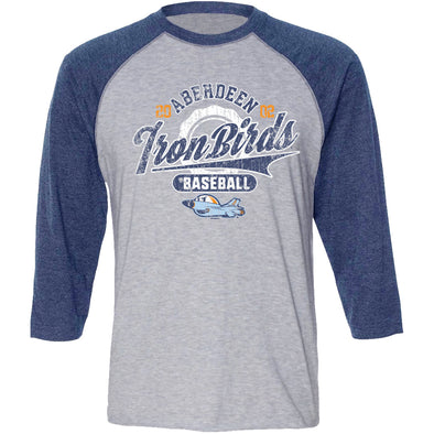 Aberdeen IronBirds - Adult 3/4 Sleeve Baseball Tee