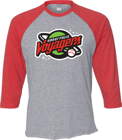 Red 3/4 Raglan Baseball Tee
