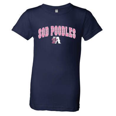 Amarillo Sod Poodles Girls Navy Lean A Hull Toddler Tee