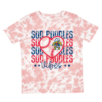 Amarillo Sod Poodles Rose Tie Dye Draw Toddler Tee