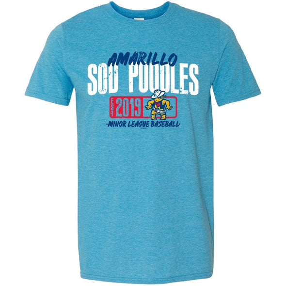 Amarillo Sod Poodles Blue Schmitty Draw Tee