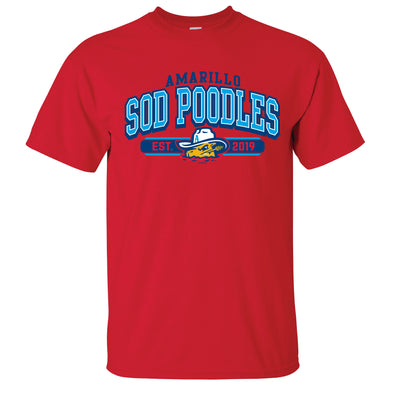 Amarillo Sod Poodles Red Volbeat Game Tee