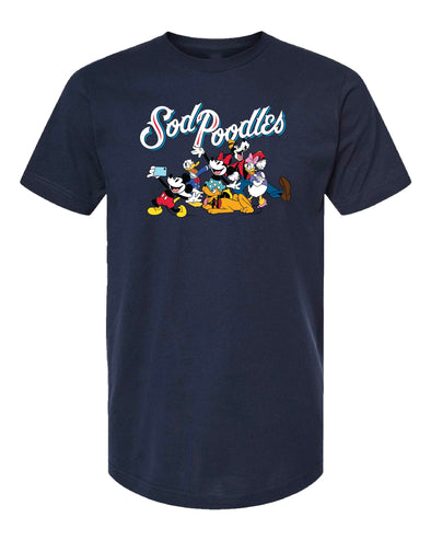 Amarillo Sod Poodles Youth Navy Mickey Tee