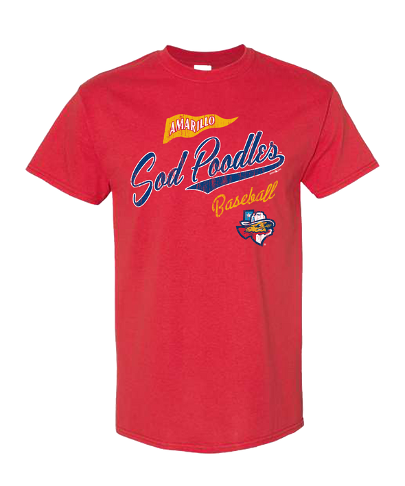 Amarillo Sod Poodles Red State Tee