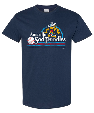 Amarillo Sod Poodles Navy Draw Arch Tee