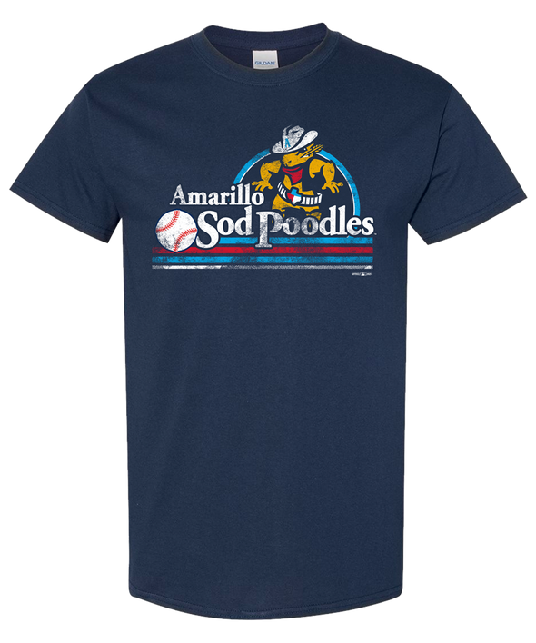 Amarillo Sod Poodles Navy Draw Arch Tee
