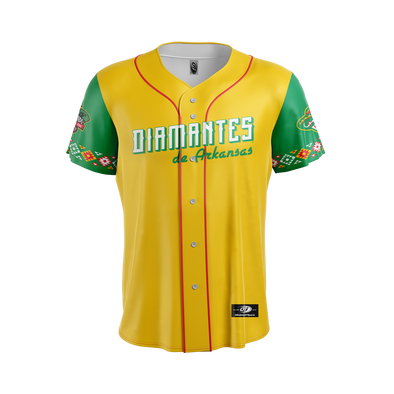 Diamantes de Arkansas OT Sports Adult Yellow Replica Jersey