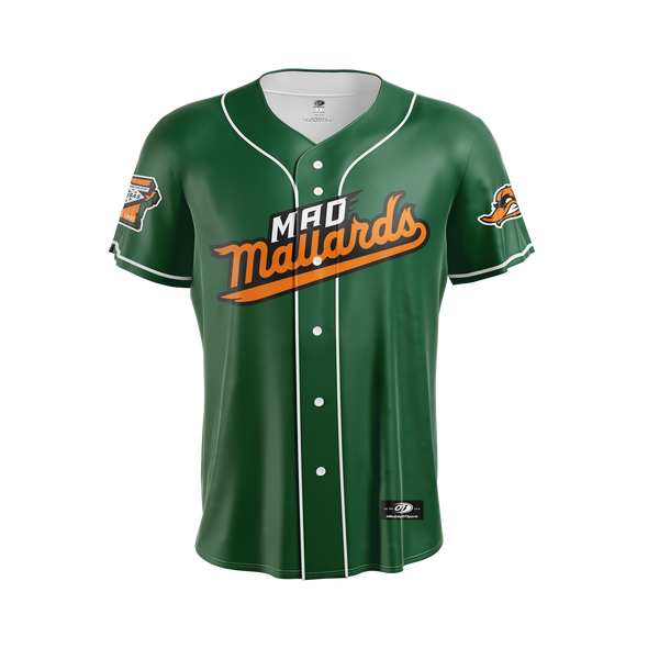 Mad Mallards OT Sports Youth Green Replica Jersey