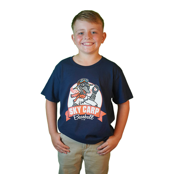 Beloit Sky Carp Youth Navy Poopsie T-Shirt