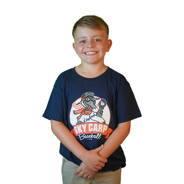 Beloit Sky Carp Youth Navy Poopsie T-Shirt