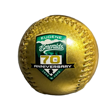 Eugene Emeralds Rawlings Gold 70th Anniversary Baseball