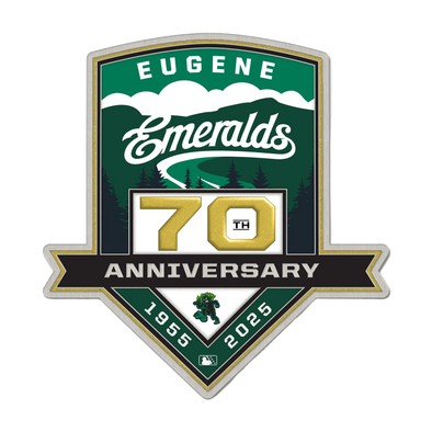 Eugene Emeralds WinCraft 70th Anniversary Pin