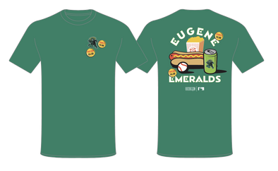Eugene Emeralds Baseballism Ballpark Food T-Shirt