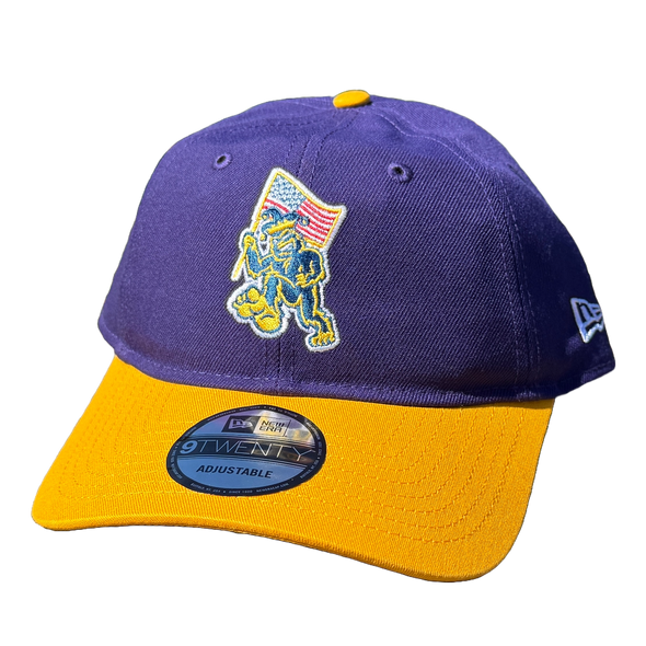 Eugene Emeralds Pranksters New Era 9TWENTY Purple & Yellow Cap