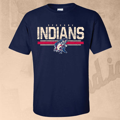 Spokane Indians Navy Speil Redband Tee