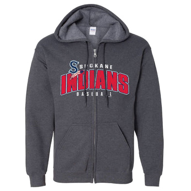 Spokane Indians Dark Charcoal Emmitt Full-Zip Hooded Sweatshirt