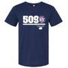 Spokane Indians Navy Bonds 509 Tee