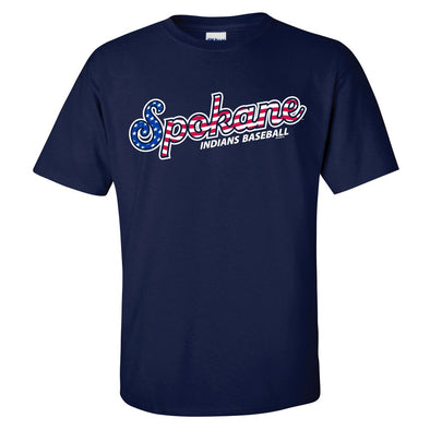 Spokane Indians Navy Patriotic Tee