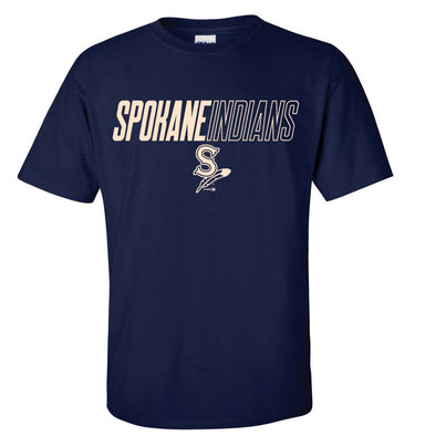 Spokane Indians Navy Variance Tee