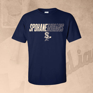 Spokane Indians Navy Variance Tee