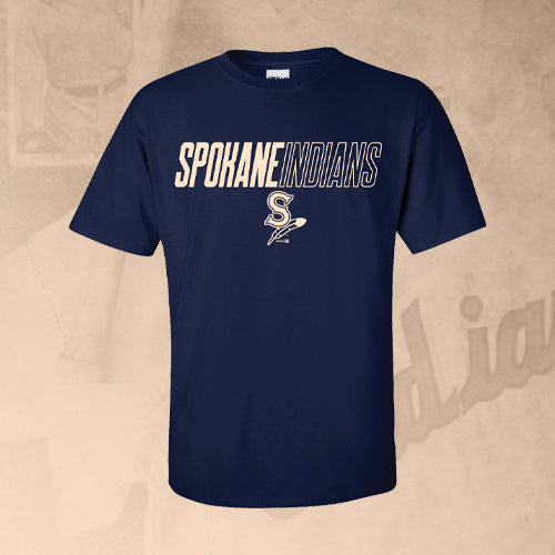 Spokane Indians Navy Variance Tee