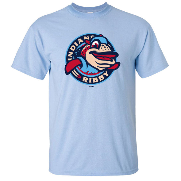 Spokane Indians Adult Ribby Light Blue Tee