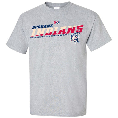 Spokane Indians Sport Gray Letterhead Redband Tee