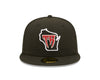 Wisconsin Timber Rattlers WI Alt Black Fitted Hat