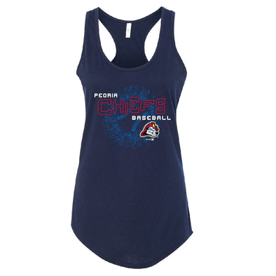 Peoria Chiefs Navy Juniors Racerback Tank Top