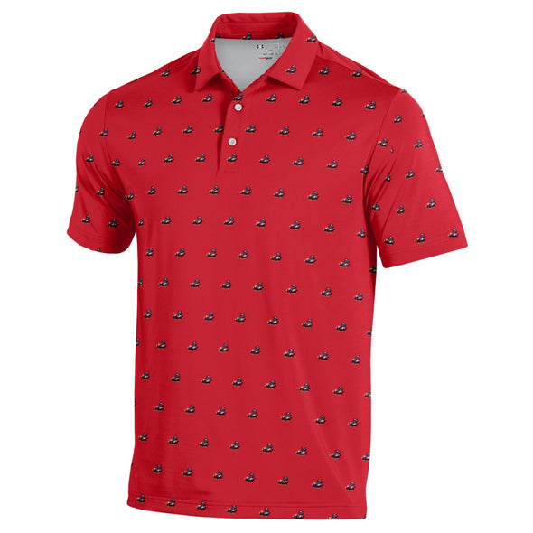 Amarillo Calf Fries Under Armour Red Skillet Logo Polo