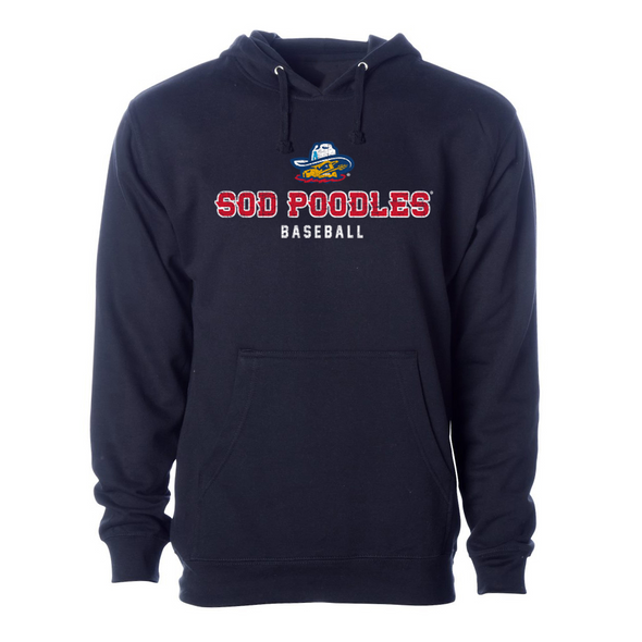 Amarillo Sod Poodles 108 Navy Game Euro Hoodie