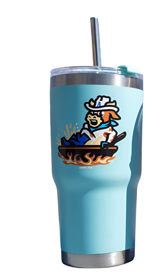 Amarillo Sod Poodles 20 oz Light Blue Tumbler