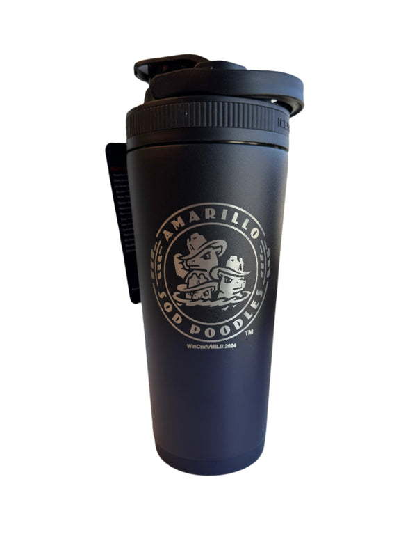 Amarillo Sod Poodles 26oz Navy Crest Ice Shaker Tumbler