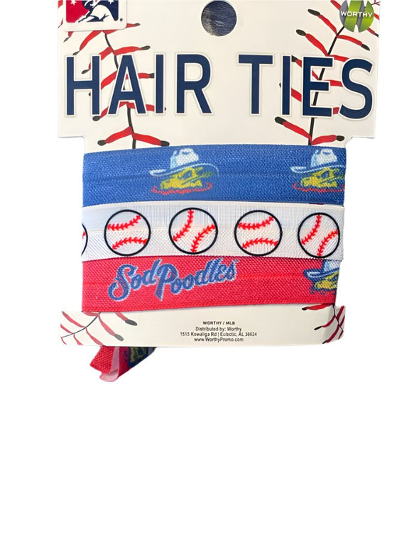 Amarillo Sod Poodles 3 Pack Of Hair Ties