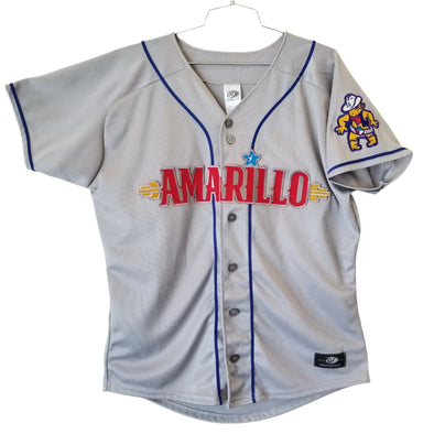 Amarillo Sod Poodles ADULT Grey Iron-On Patch Replica Road Jersey