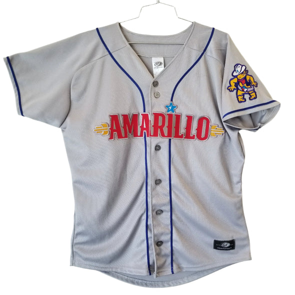Amarillo Sod Poodles ADULT Grey Iron-On Patch Replica Road Jersey