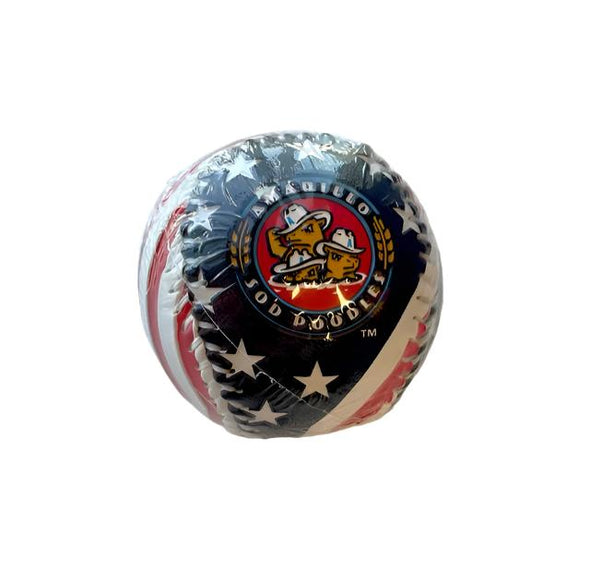 Amarillo Sod Poodles Allegiance American Flag ball