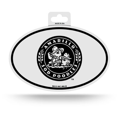 Amarillo Sod Poodles Black & White Oval Crest Decal