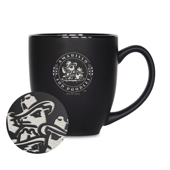 Amarillo Sod Poodles Black Crest 15OZ Bistro Mug