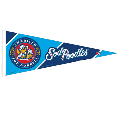 Amarillo Sod Poodles Crest Logo Pennant