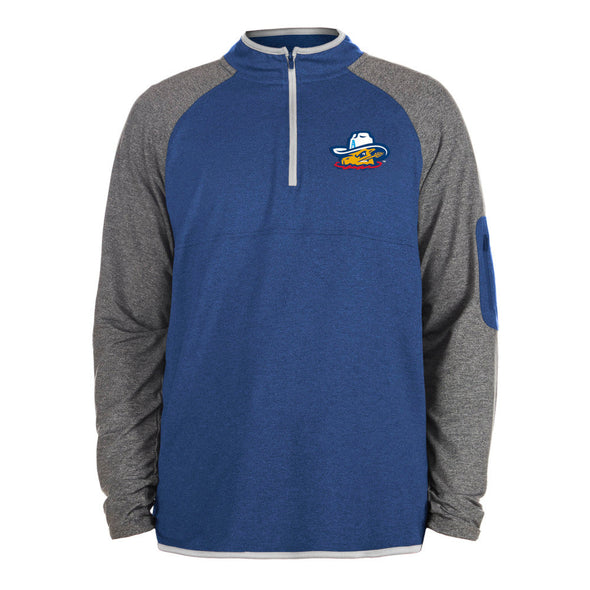 Amarillo Sod Poodles NE Royal/Grey 1/4 Zip