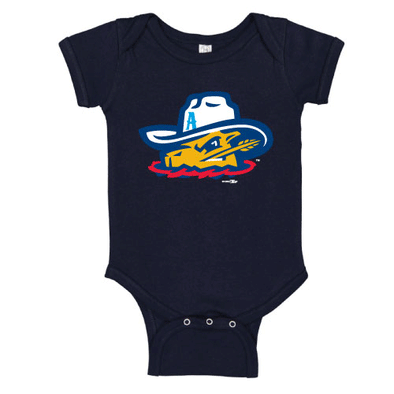 Amarillo Sod Poodles Navy Infant Game Bodysuit Onesie