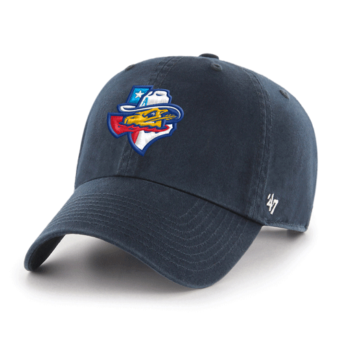 Amarillo Sod Poodles Navy State '47 CLEAN UP Adjustable Hat