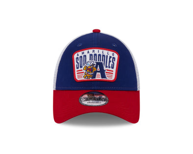 Amarillo Sod Poodles New Era 940 Royal/ Red Tri Lean A Cap
