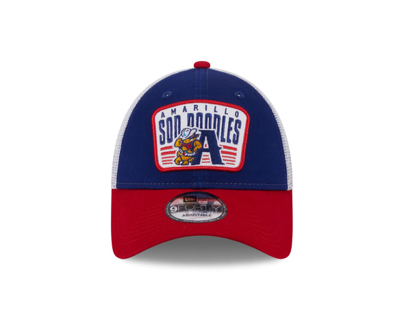 Amarillo Sod Poodles New Era 940 Royal/ Red Tri Lean A Cap